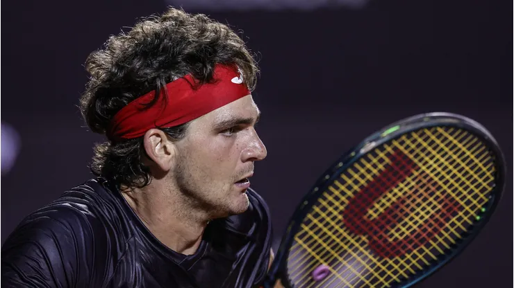 RJ - RIO DE JANEIRO - 23/02/2024 - RIO OPEN 2024 - O tenista brasileiro Thiago Wild durante partida contra o tenista Cameron Norrie na Quadra Guga Kuerten no Jockey Club Brasileiro, pelo Rio Open 2024 ATP 500, etapa do circuito mundial de Tenis. Foto: Marcello Zambrana/AGIF