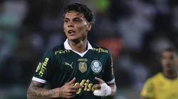 Richard Ríos, do Palmeiras, durante partida contra o Mirassol, pelo Paulistão 2024 - Foto: Ettore Chiereguini/AGIF