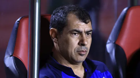 Fábio Carille durante partida do Santos. Foto: