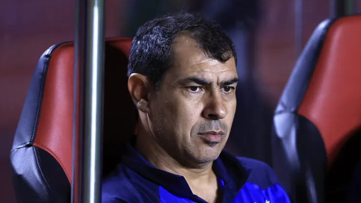 Fábio Carille durante partida do Santos. Foto: