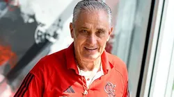 Tite durante atividade no Flamengo em preparação para o Campeonato Brasileiro de 2023. Foto: Marcelo Cortes/CRF