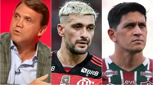 Petkovic, Arrascaeta e Cano. Foto: Thiago Ribeiro/Ettore Chiereguini/AGIF; Reprodução