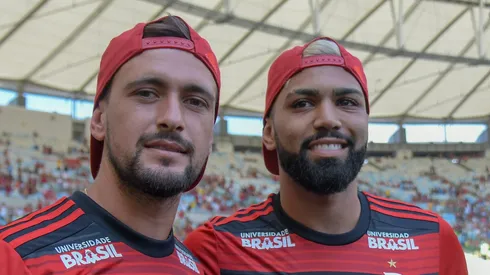 RJ - Rio de Janeiro - 20/01/2019 - Apresentacao Gabigol e De Arrascaeta a torcida do Flamengo - Os jogadores Gabriel Barbosa o Gabigol e De Arrascaeta sao apresentados a Torcida do Flamengo antes da partida contra o Bangu