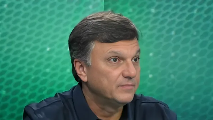 Mauro Cezar durante programa esportivo. Jornalista critica Gabi. Foto: Reprodução/ Youtube Jovem Pan Esportes.