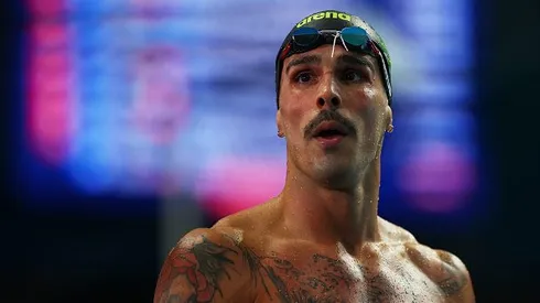 Bruno Fratus em ação no Mundial de 2022, que aconteceu em Budapeste, na Hungria