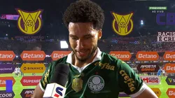 Murilo, zagueiro do Palmeiras no Premiere, falando sobre o clássico contra o São Paulo - Foto: Reprodução/Premiere