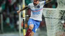 Everaldo jogador do Bahia comemora seu gol durante partida contra o Jacobina no estadio Arena Fonte Nova pelo campeonato Baiano 2024. Foto: Jhony Pinho/AGIF