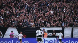 Wesley jogador do Corinthians comemora seu gol durante partida contra o Fluminense no estadio Arena Corinthians pelo campeonato Brasileiro A 2024. Foto: Ettore Chiereguini/AGIF