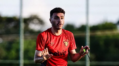 Soso durante treinamento no CT do Leão da Ilha. Foto: Paulo Paiva /Sport Recife