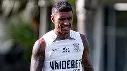 Paulinho durante treino pelo Corinthians no Centro de Treinamento Joaquim Grava, no dia 21/03/2024.