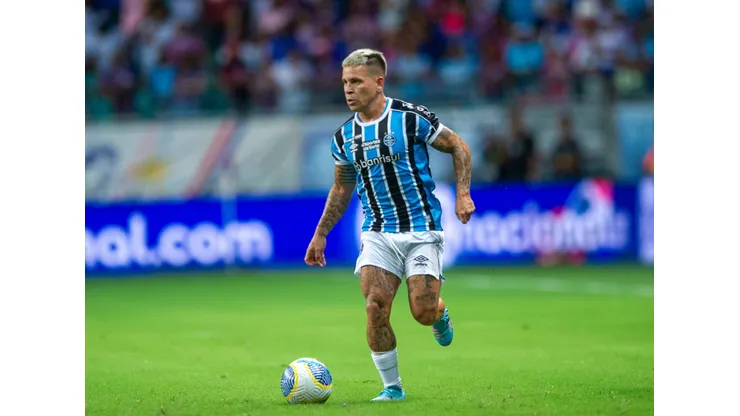 Soteldo jogador do Gremio durante partida contra o Bahia no estadio Arena Fonte Nova pelo campeonato Brasileiro A 2024. Foto: Jhony Pinho/AGIF
