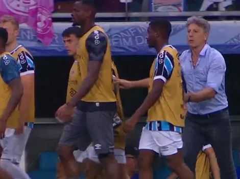 Renato Portaluppi fica irritado com árbitro e retira reservas do Grêmio