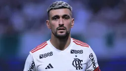 Arrascaeta durante partida entre Palmeiras e Flamengo, no Allianz Parque, pelo Campeonato Brasileiro, no dia 21/04/2024.
