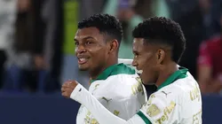 Luis Guilherme comemorando o seu tento contra os equatorianos. Foto: Cesar Greco/Palmeiras