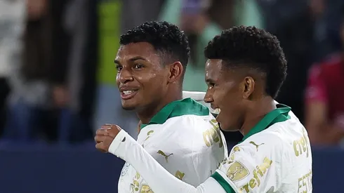 Luis Guilherme comemorando o seu tento contra os equatorianos. Foto: Cesar Greco/Palmeiras