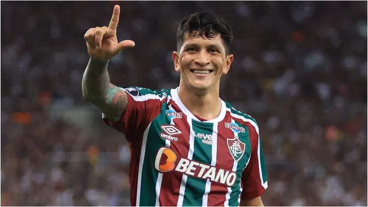 Cano comemorando gol em partida do Fluminense pela Libertadores - Foto:Buda Mendes/Getty Images