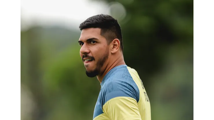 João Paulo em treino do Santos