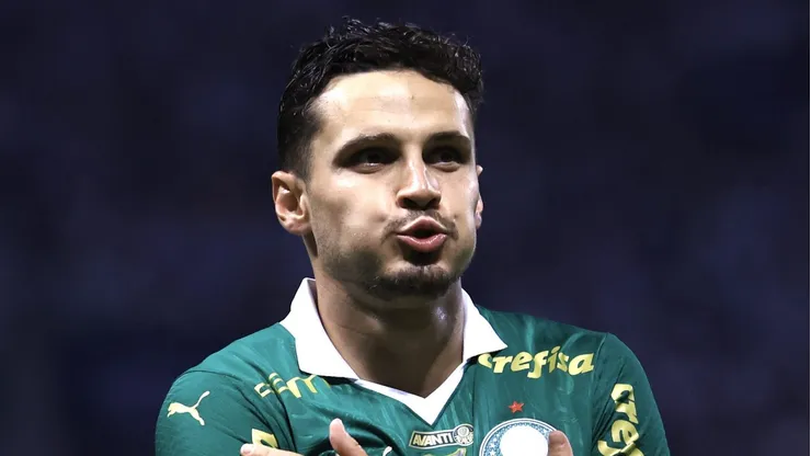 Veiga comemorando gol marcado pelo Paulistão. Ele pode ser desfalque contra o del Valle. Foto: Marcello Zambrana/AGIF