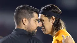 Cássio e António Oliveira, goleiro e treinador do Corinthians.