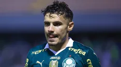 Raphael Veiga na Arena Barueri durante partida entre Palmeiras e Botafogo/SP, pelo Campeonato Paulista, no dia 09/03/2024.