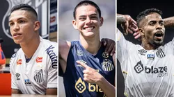 Rodrigo Ferreira, JP Chermont e Hayner são LDs de origem, porém podem atuar no corredor oposto de forma improvisada - Fotos: Raul Baretta/ Santos FC