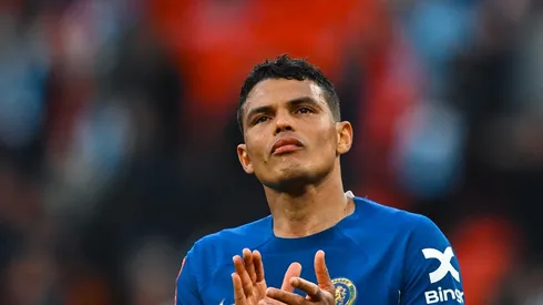 Thiago Silva na semifinal da FA CUP entre Manchester City x Chelsea Foto: Chelsea