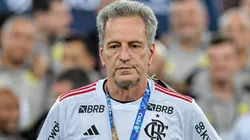 Rodolfo Landim, presidente do Flamengo, na cerimônia de premiação do Campeonato Carioca, após partida contra o Nova Iguaçu, no dia 07/04/2024.
