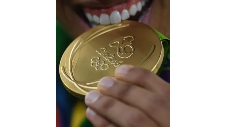 Medalha de Ouro da Olimpíada de 2016 (Foto de Laurence Griffiths/Getty Images)