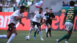 Bruno Henrique jogador do Flamengo durante partida contra o Palmeiras no estadio Arena Allianz Parque pelo campeonato Brasileiro A 2024.