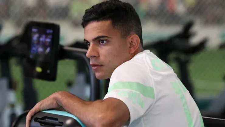 Bruno Rodrigues em trabalhos na Academia de Futebol em janeiro de 2024. Foto: Cesar Greco/Palmeiras