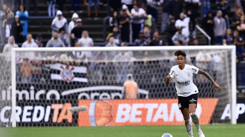 Tarciane jogadora do Corinthians durante partida contra o Ferroviaria no estadio Arena Corinthians pelo campeonato Supercopa 2024. Foto: Marcello Zambrana/AGIF