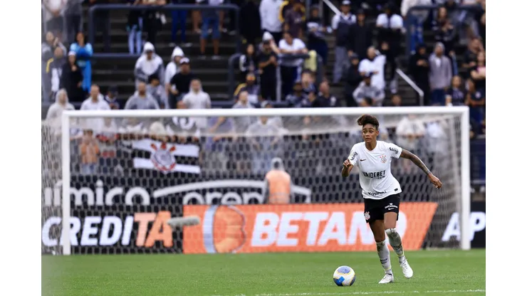 Tarciane jogadora do Corinthians durante partida contra o Ferroviaria no estadio Arena Corinthians pelo campeonato Supercopa 2024. Foto: Marcello Zambrana/AGIF