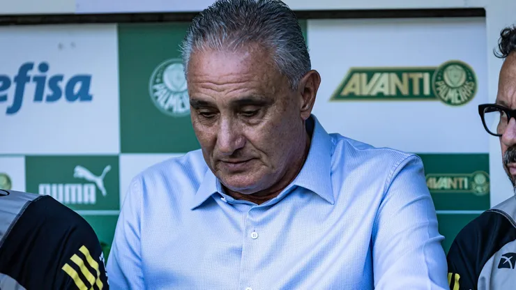 Técnico Tite no Allianz Parque, em jogo do Campeonato Brasileiro, entre Palmeiras e Flamengo. Foto: Leonardo Lima/AGIF