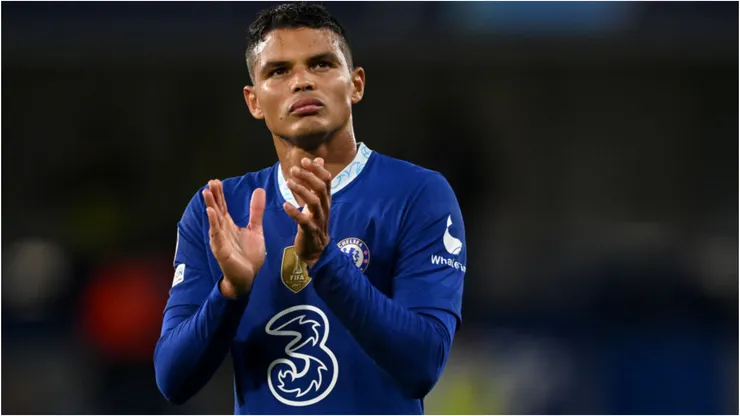 Foto: Mike Hewitt/Getty Images - Thiago Silva em partida pelo Chelsea