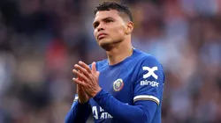 Thiago Silva no jogo do Chelsea contra o Manchester City, pela Copa da Inglaterra. Foto: Julian Finney/Getty Images