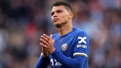 Thiago Silva no jogo do Chelsea contra o Manchester City, pela Copa da Inglaterra. Foto: Julian Finney/Getty Images