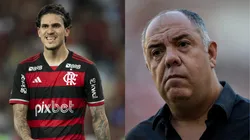 Marcos Braz fala sobre a janela de transferências do meio do ano. Foto Braz: Thiago Ribeiro/AGIF. Foto Pedro: Jorge Rodrigues / AGIF