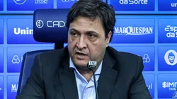 Alberto Guerra, presidente do Grêmio, em coletiva no CT Luiz Carvalho, no dia 29/06/2023.