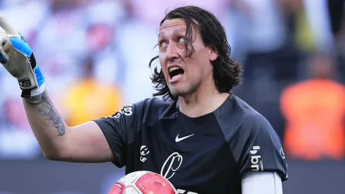 Cássio fazendo cobranças em partida entre Corinthians e Santo André, na Neo Química Arena, pelo Campeonato Paulista, no dia 02/03/2024.