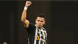 MG - BELO HORIZONTE - 20/04/2024 - BRASILEIRO A 2024, ATLETICO-MG X CRUZEIRO - Paulinho jogador do Atletico-MG comemora seu gol durante partida contra o Cruzeiro no estadio Arena MRV pelo campeonato Brasileiro A 2024. Foto: Gilson Lobo/AGIF