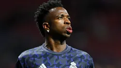 Vinicius Júnior no Estádio Metropolitano, em confronto entre Atlético de Madrid e Real Madrid, pela Copa do Rei, no dia 18/01/2024. Foto: David Ramos/Getty Images