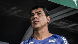 Carille durante a partida contra o Palmeiras, na final do Paulistão. Foto: Raul Baretta/ Santos FC