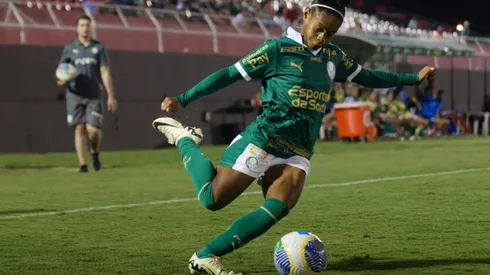 Taina Maranhao jogadora do Palmeiras durante partida contra o Kindermann no estadio Jayme Cintra pelo campeonato Brasileiro A Feminino 2024. Foto: Anderson Romao/AGIF