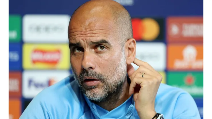 Pep Guardiola, técnico do Manchester City. Portaluppi chamou reflexão sobre a equipe inglesa