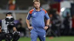 Fernando Seabra tecnico do Cruzeiro durante partida contra o Alianza Petrolera no estadio Mineirao pelo campeonato Copa Sul-Americana 2024. Foto: Gilson Lobo/AGIF