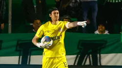 Cássio jogador do Juventude durante partida contra o Corinthians no estadio Alfredo Jaconi pelo campeonato Brasileiro A 2024. Foto: Luiz Erbes/AGIF