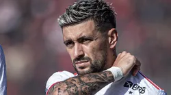 Arrascaeta em partida entre Atlético-GO e Flamengo no Serra Dourada pelo Campeonato Brasileiro, no dia 14/04/2024.