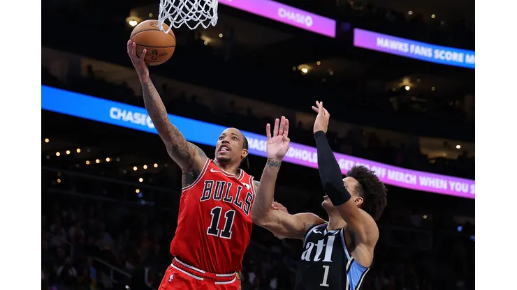 Em Atlanta, Hawks e Bulls duelaram pela temporada regular da NBA (Foto: Kevin C. Cox/Getty Images)