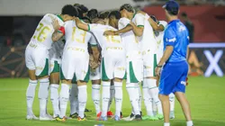 Jogadores do Palmeiras posam para foto antes na partida contra Vitoria no estadio Barradao pelo campeonato Brasileiro A 2024.