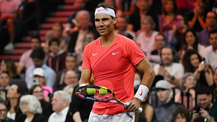 Nadal em ação no 'Netflix Slam'. Foto: David Becker/Getty Images